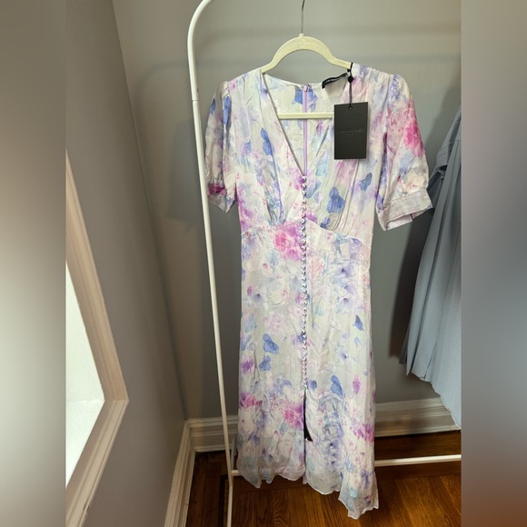 Kooples - bouquet midi length dress with tags. Size 3 - Picture 3 of 4